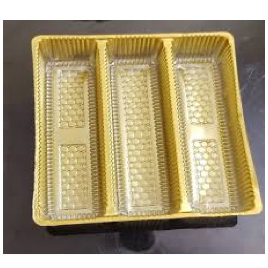 3 lines golden tray fancy box