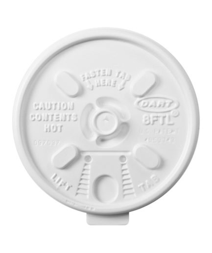 8ftl 8oz white plastic lift n lock lids 1000⁄cs