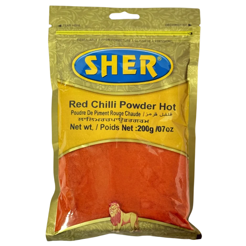 SHER REDCHILI POWDER HOT 200GM
