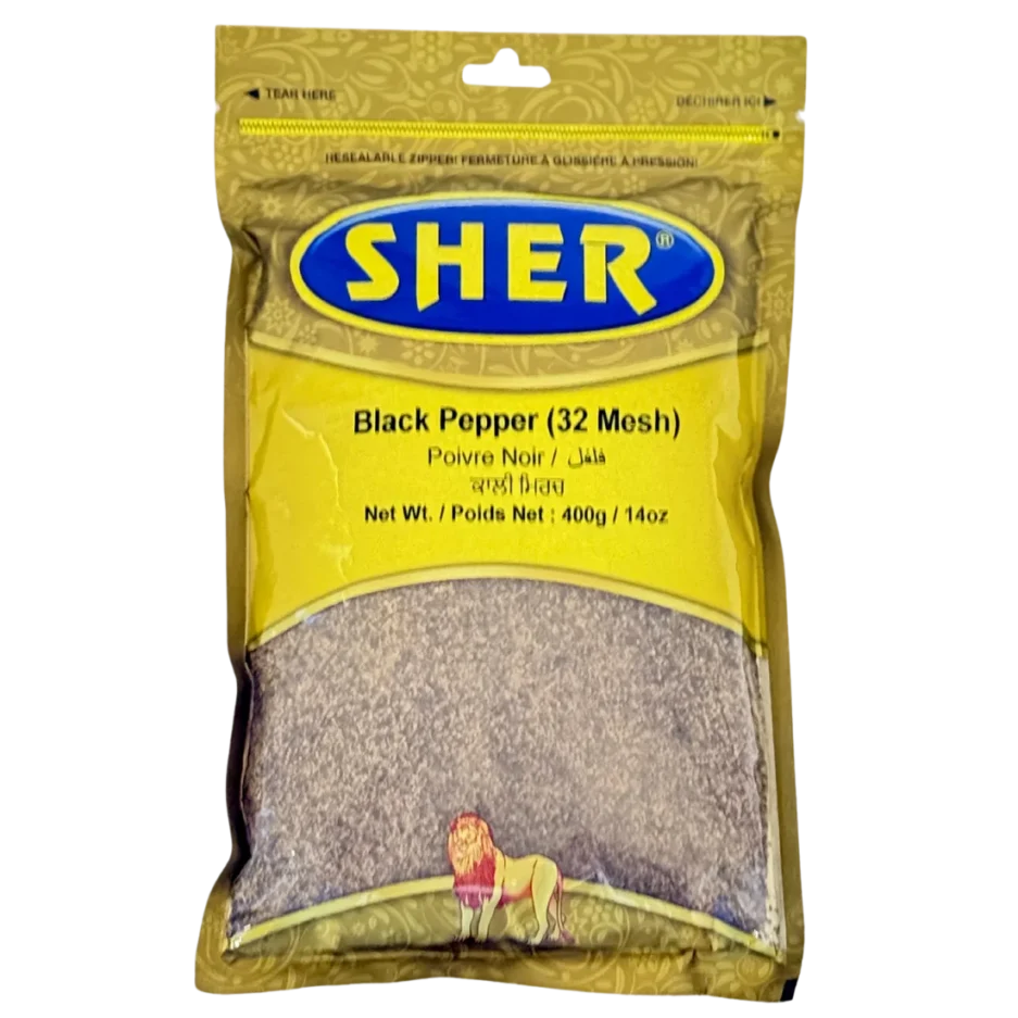 SHER BLACK PEPPER 32 MESH 400GM