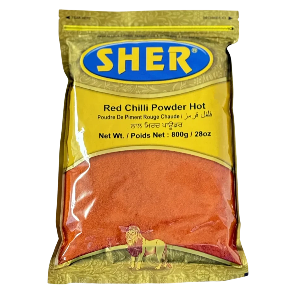 SHER RED CHILLI POWDER HOT 800GM